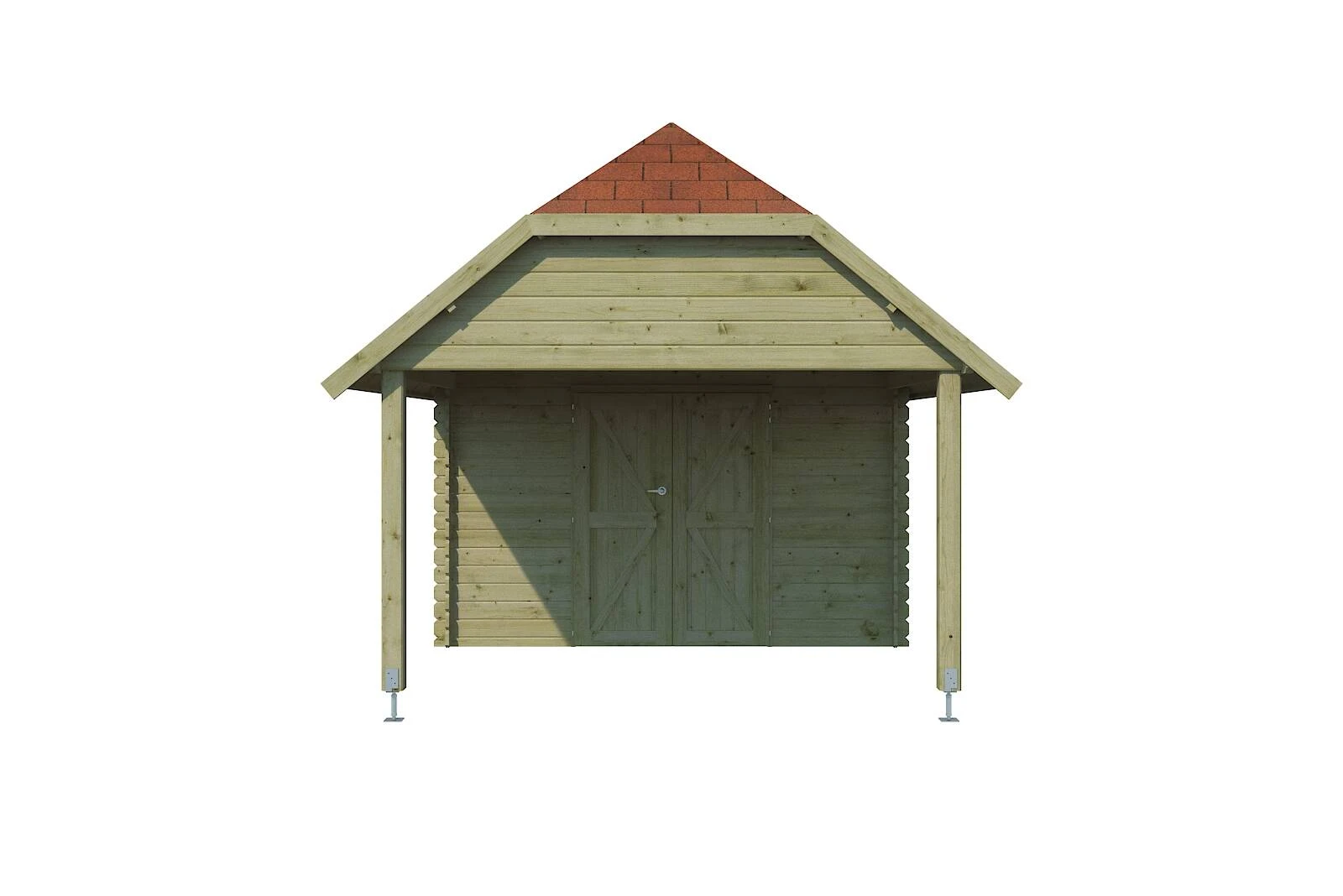 Woodlands Blokhut Oxford XL Groen Geïmpregneerd 355 x 650 cm - Afbeelding 6